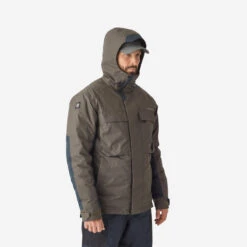 Veste De Pêche Imperméable Chaude Homme - FJ 500 TH Kaki -Magasin De Pêche veste de peche impermeable chaude homme fj 500 th kaki 2